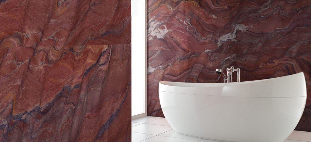 Exotic marble walls in luxury interiors