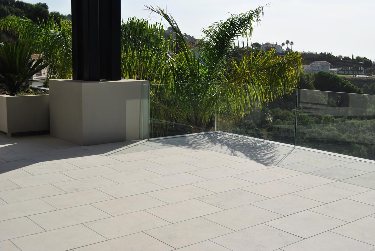 Terraza de piedra caliza gris - suelo - Twilight Grey - Grey limestone terrace - floor
