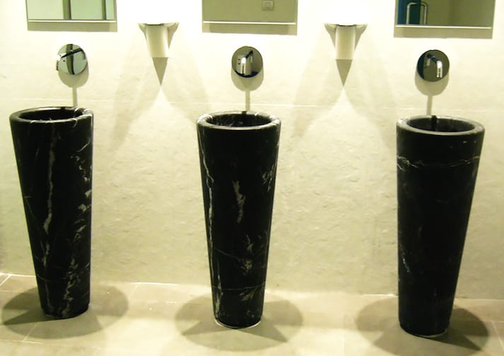 Lavabos totem de mármol Negro Marquina - Marquina Black marble totem washbasins