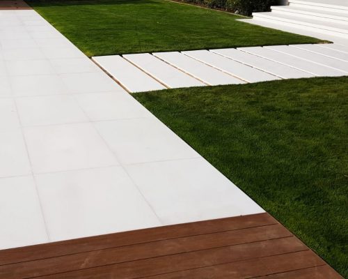 Limpieza de una terraza con suelo de mármol después de una obra o reforma - Cleaning a marble floor terrace after construction work or renovation